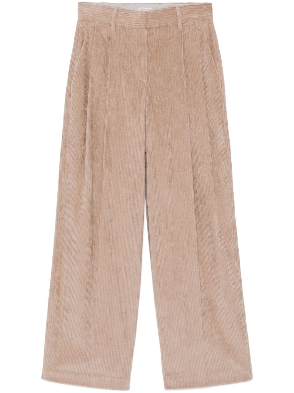 Corduroy palazzo pants - Neutrals