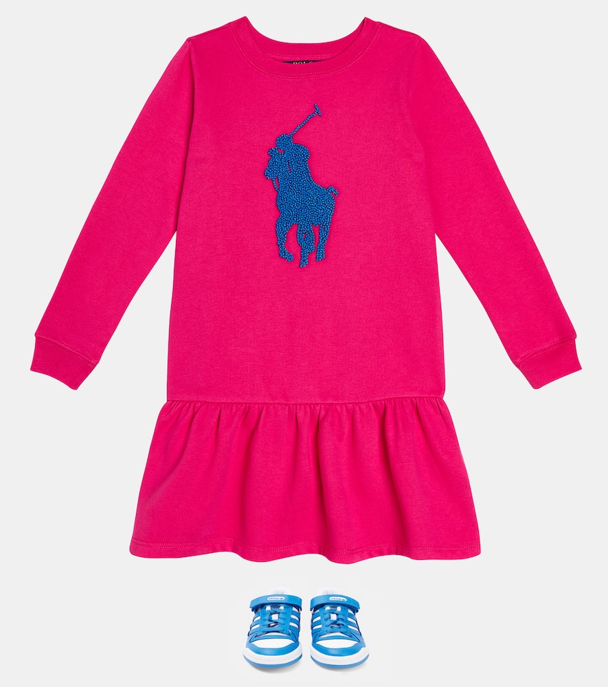 Polo Ralph Lauren Kids Logo embroidered cotton-blend dress
