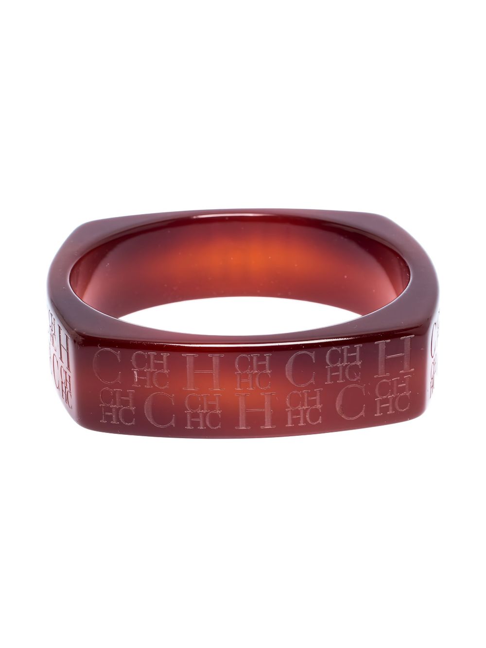 Pre-owned logo-engraved bracelet - Brown