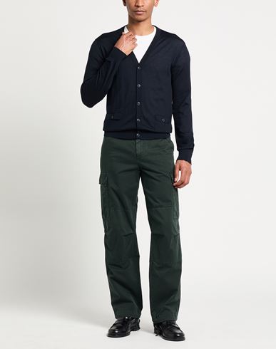 Man Pants Dark green Size 32 Cotton