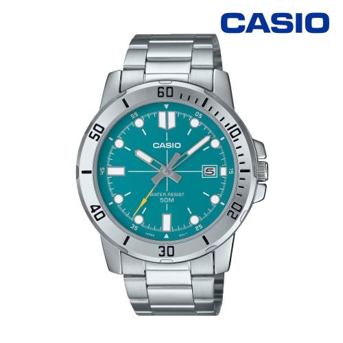 Casio 백화점AS 카시오 MTP-VD01D-3E2 다이버 방수 아날로그 남성 메탈 손목시계 지코스모 공식수입