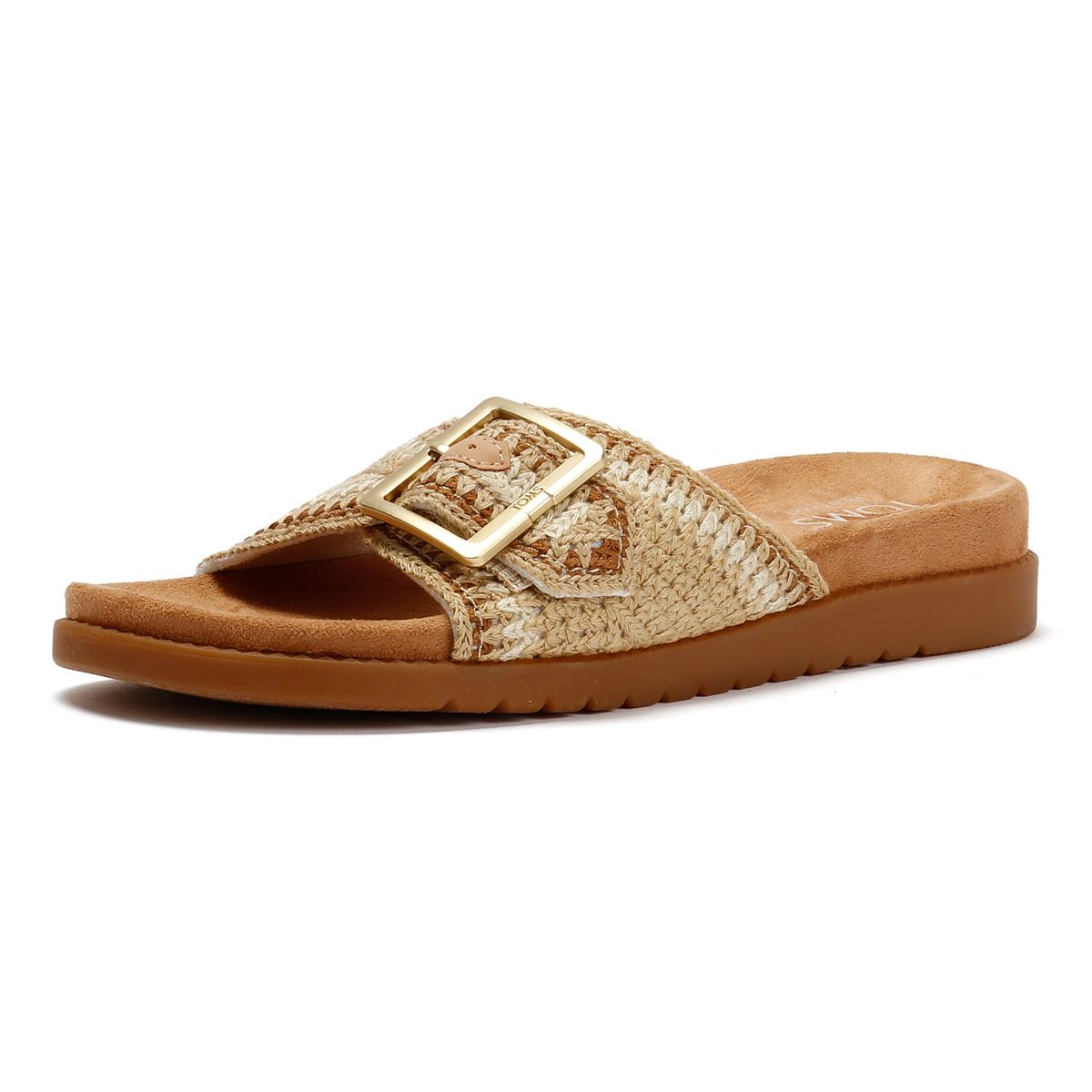 Toms Marin Slide Textile Women's Dark Beige Sanda