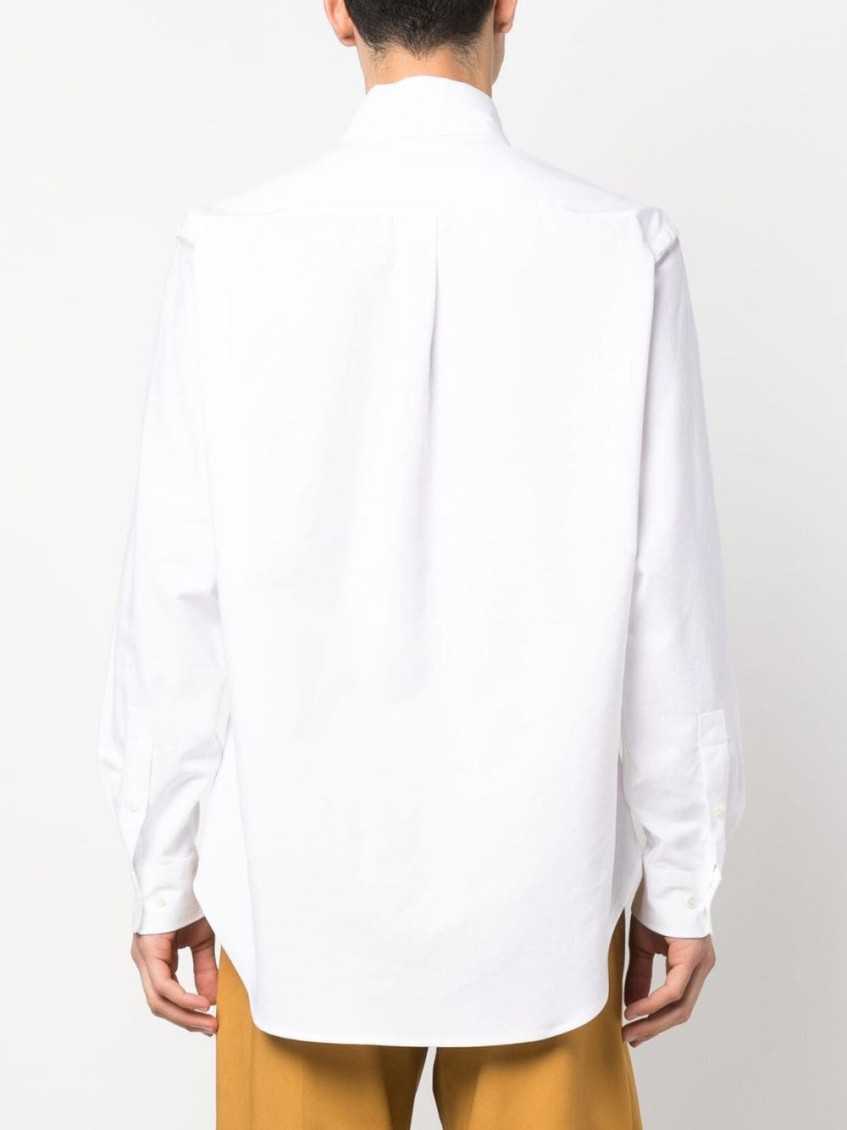 Sartorial-tape cotton shirt - White