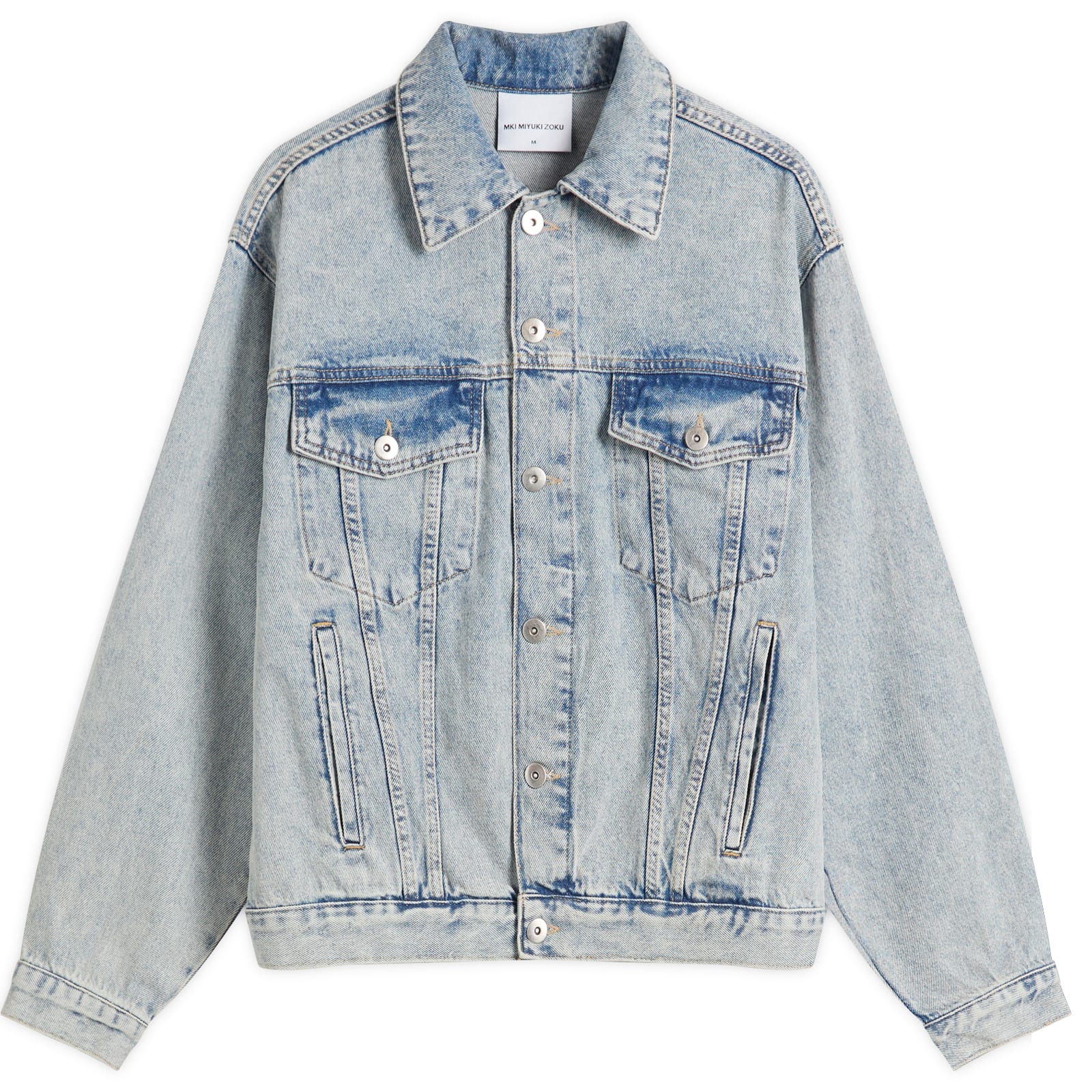 Men's Denim Trucker Jacket Bleach Wash