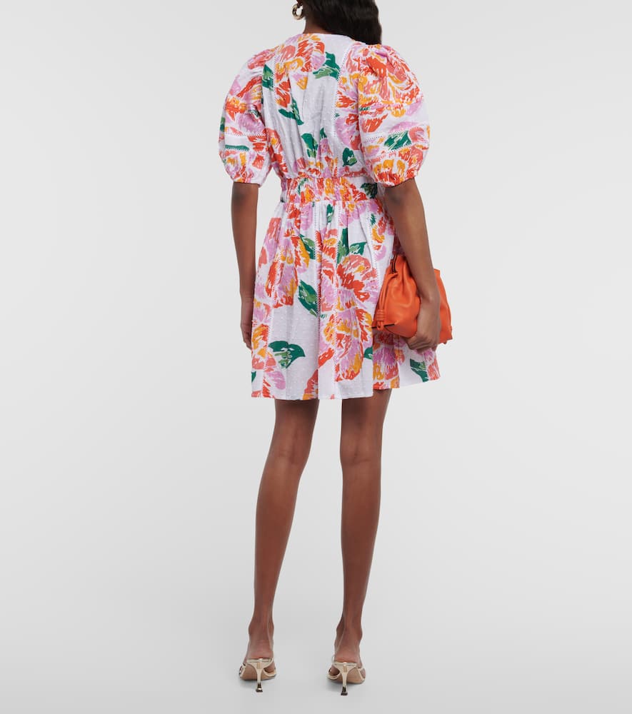 Reina printed cotton minidress