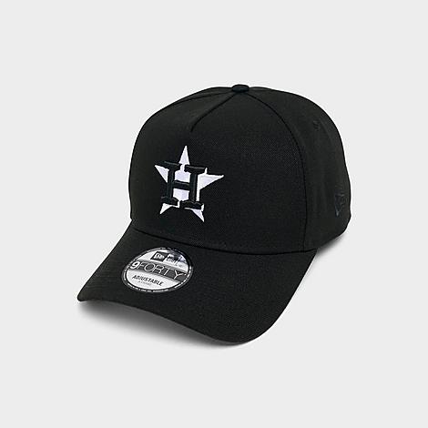 Houston Astros MLB 9FORTY Monochrome Snapback Hat in Black/White