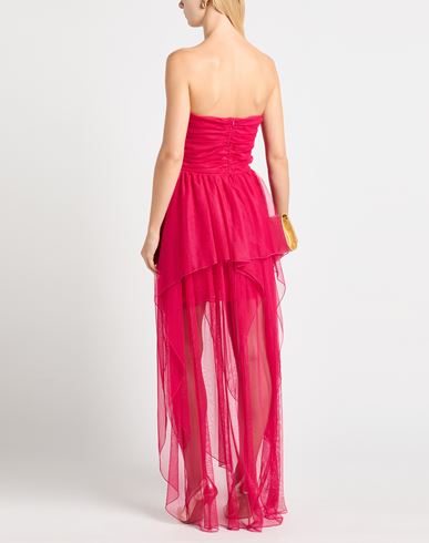 Woman Maxi dress Fuchsia Size 6 Polyester