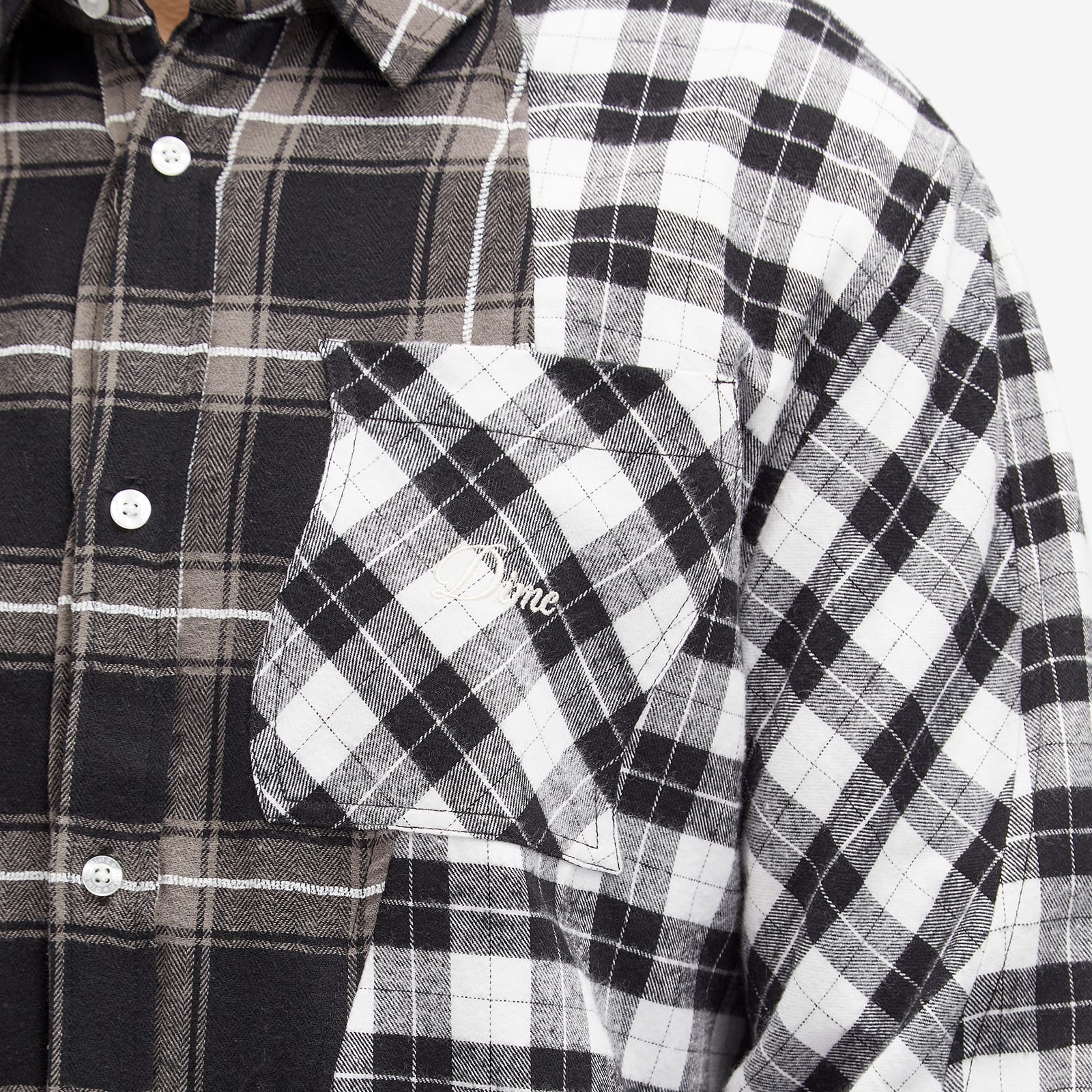 Men's Triple Plaid Shirt in Black
