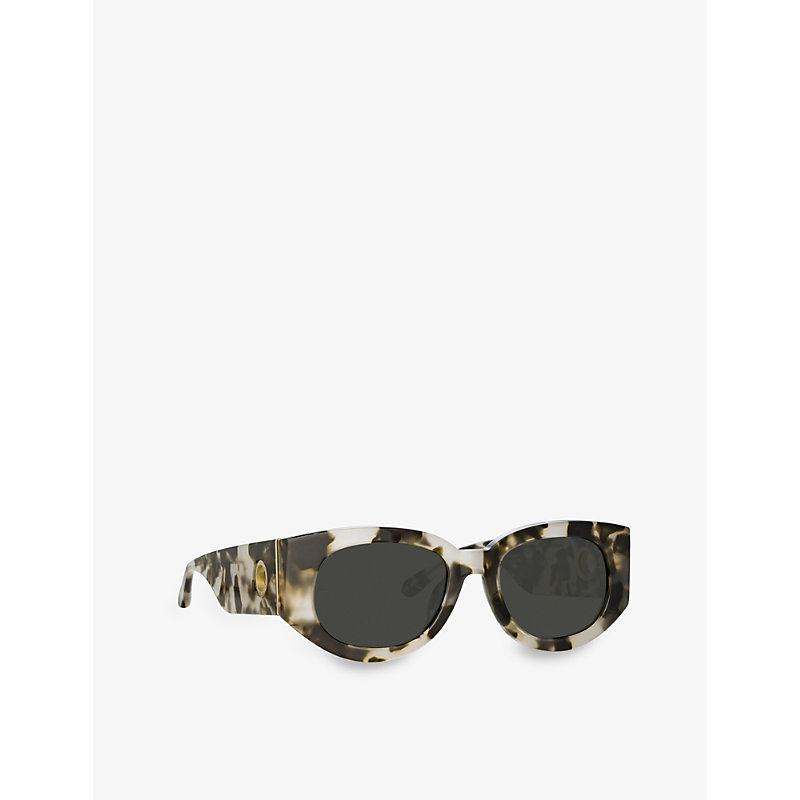 Womens Black Debbie D-frame Acetate Sunglasses 