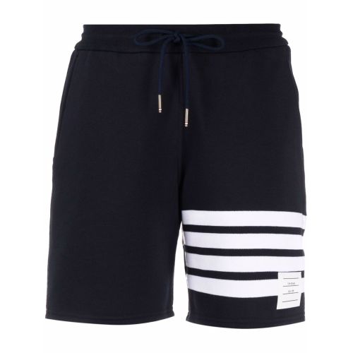 Four-bar stripe track shorts - Blue