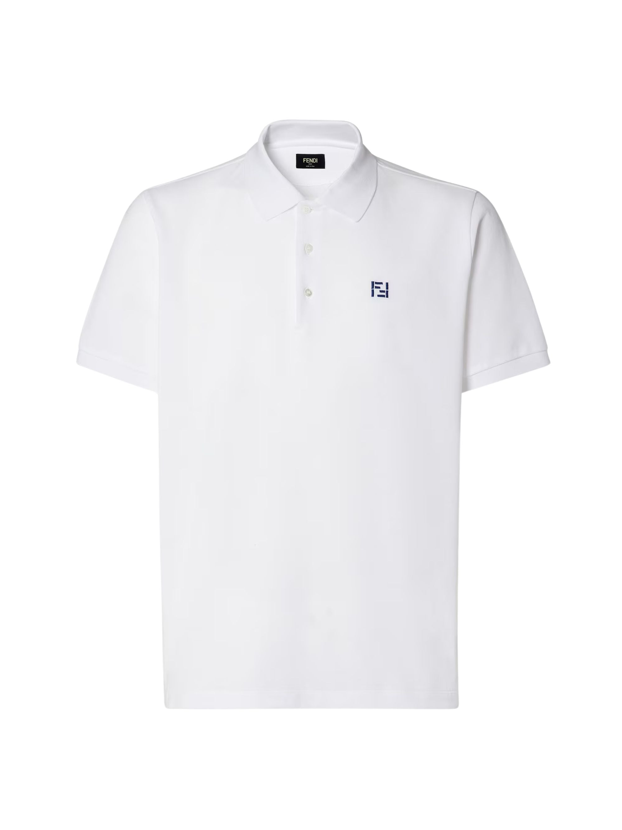 Polo Shirt with Logo and Ribbed Collar