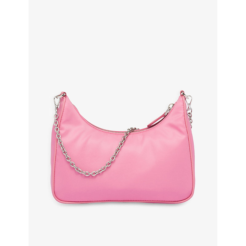 Womens Pink Re-Nylon 2005 Recycled-nylon Shoulder bag 