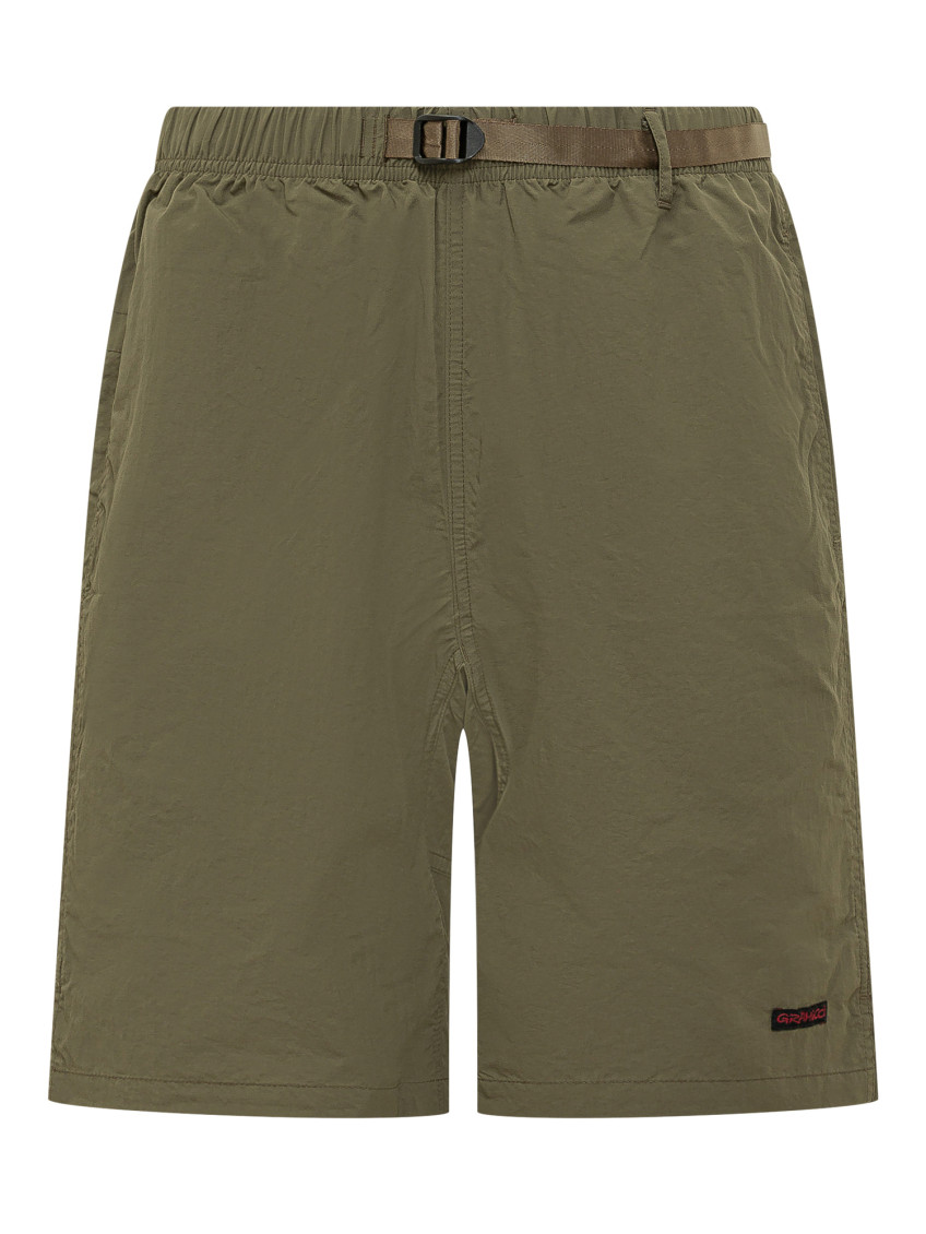 Green Solid Shorts
