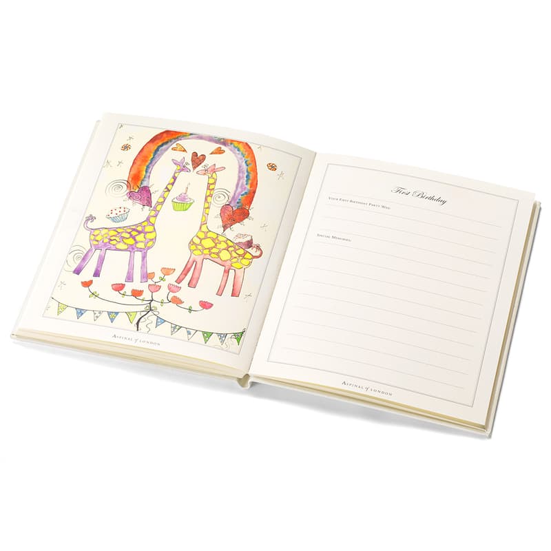 Deluxe Baby Record Book in Smooth Ivory