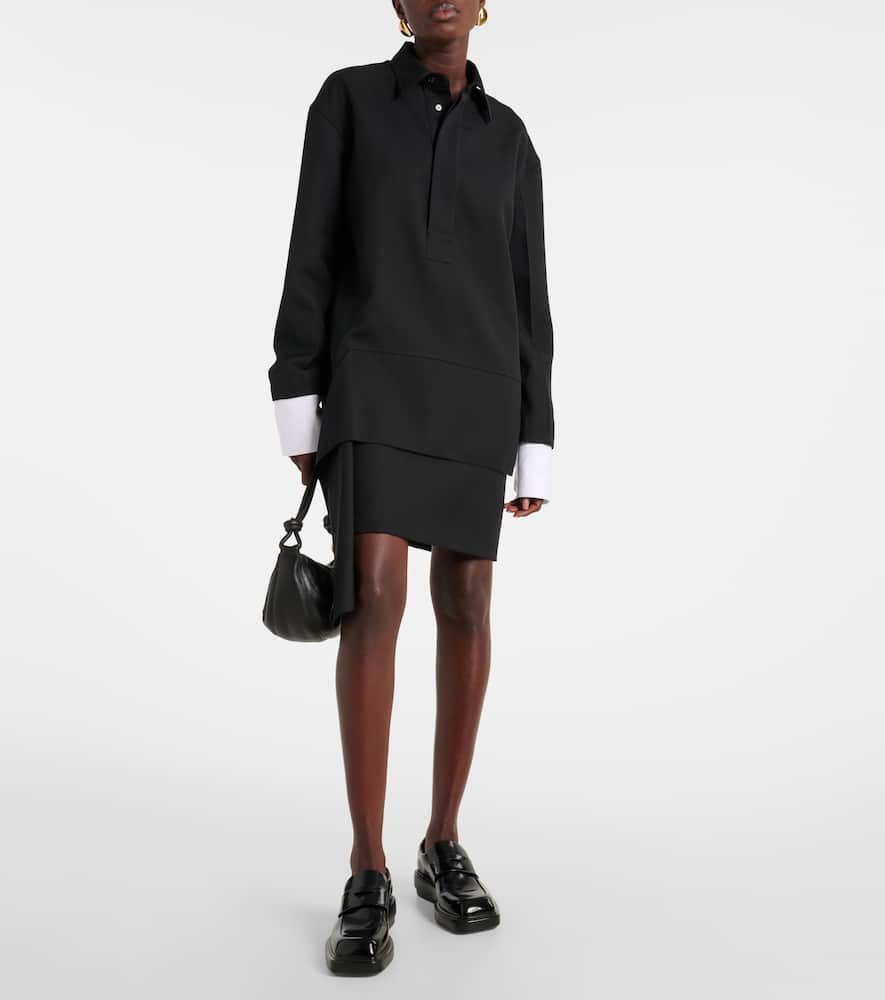 Wool-blend minidress