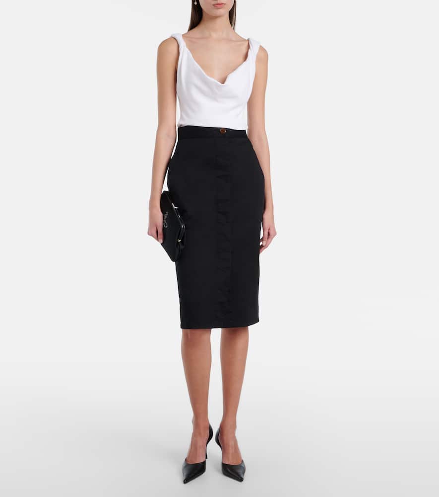 Anna cotton-blend jersey tank top