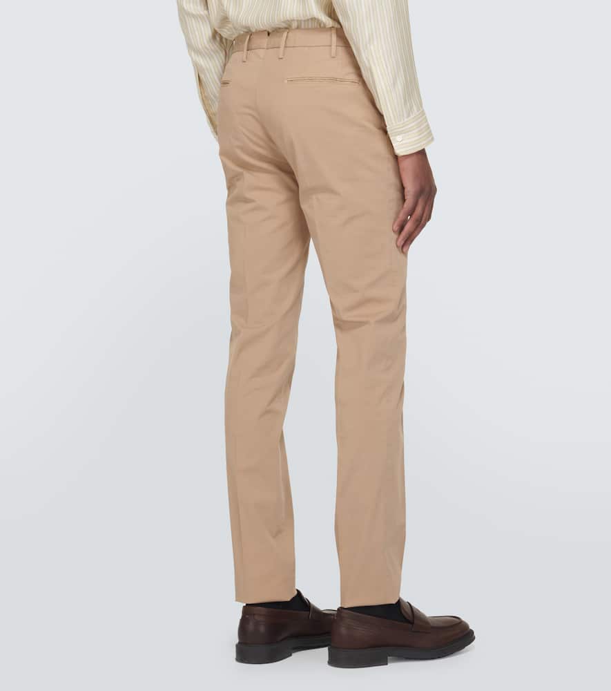 Cotton-blend slim pants