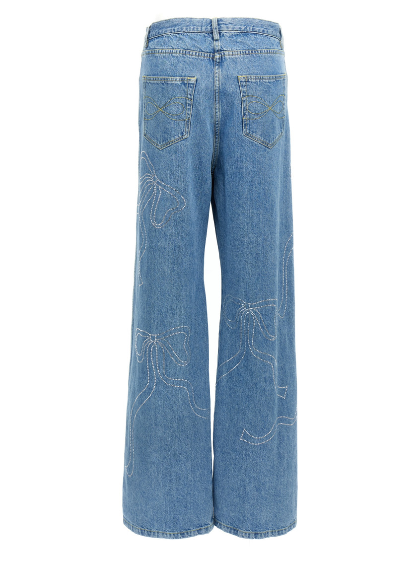 Crystal Ribbon Hot Fix Jeans