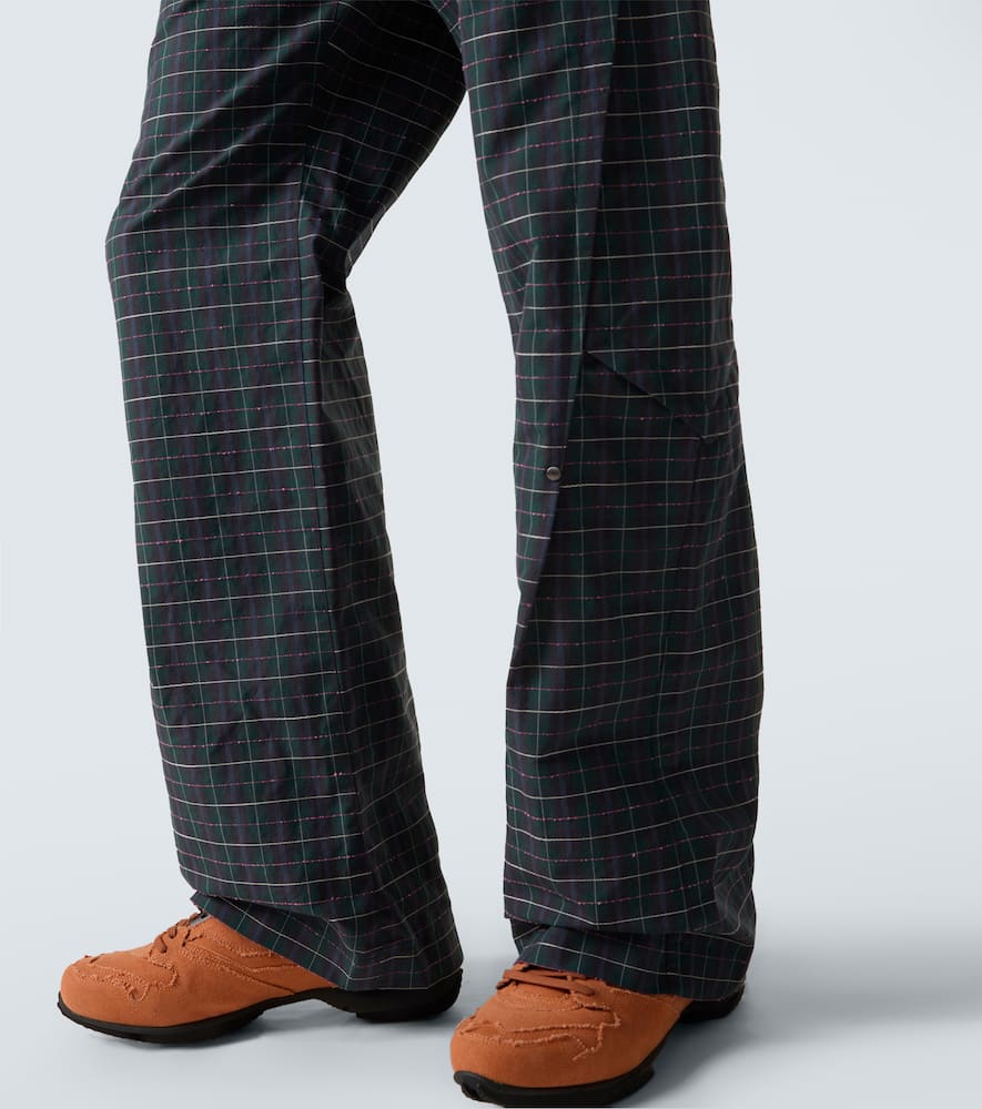 Kraner checked cotton-blend wide-leg pants