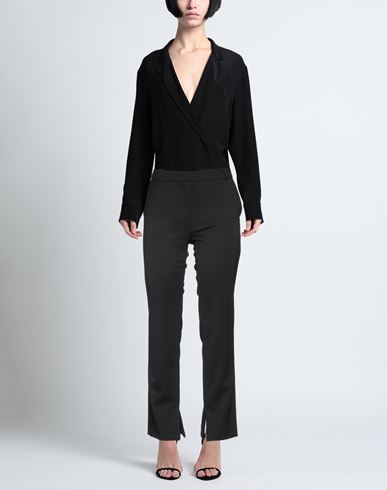 Kiltie Woman Pants Black Size 2 Polyester, Virgin Wool, Elastane