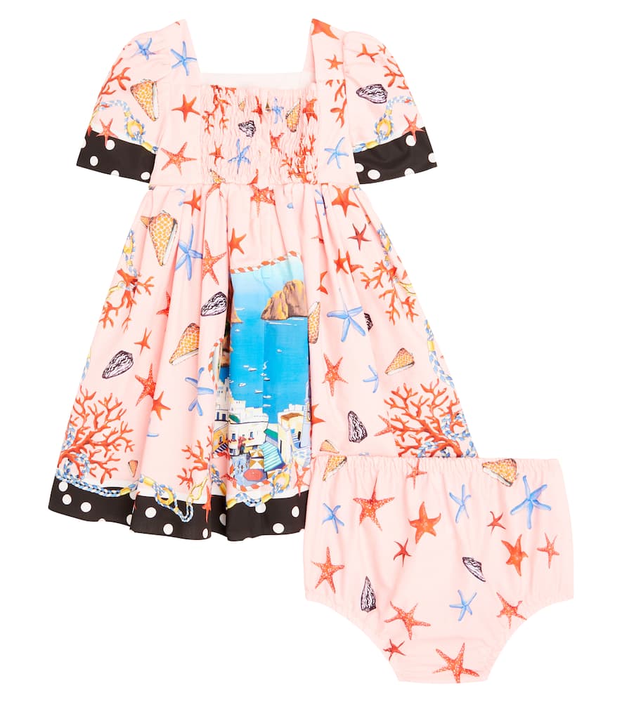 Dolce & Gabbana Kids Baby Capri printed cotton dress and bloomers set