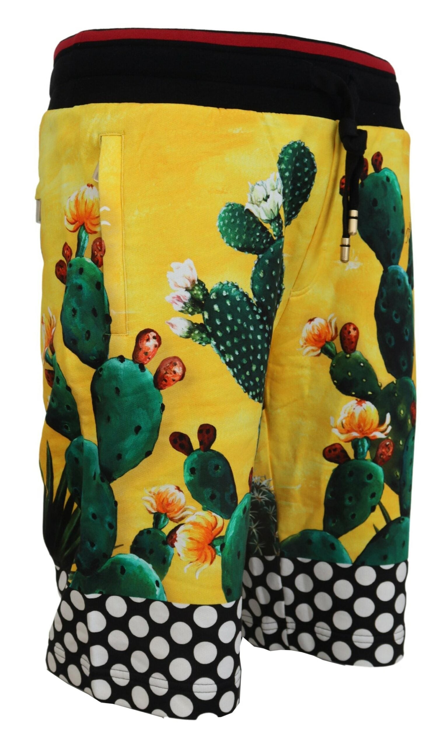 Cactus Print Shorts — Yellow