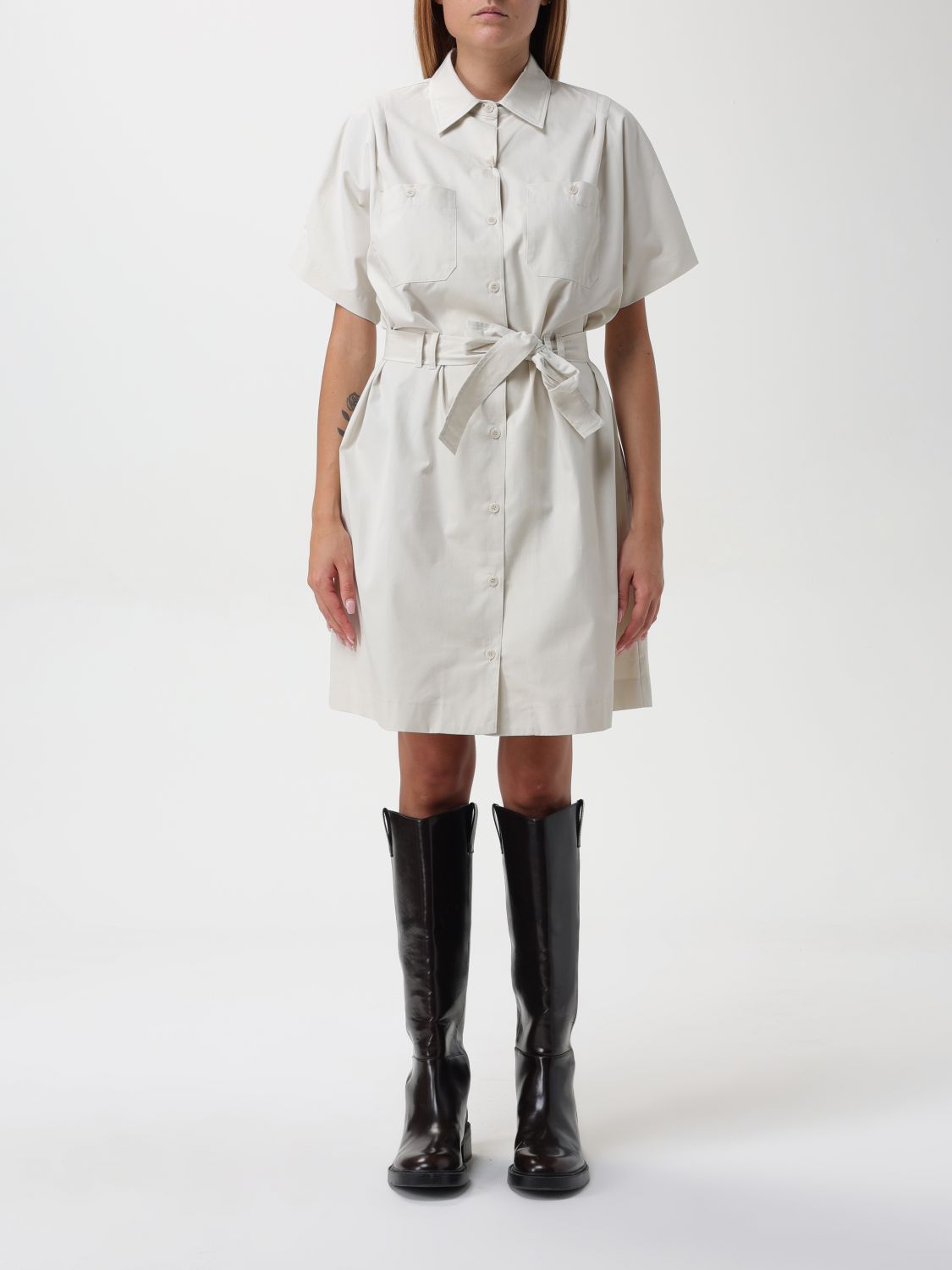 Shirt mini dress - Neutrals