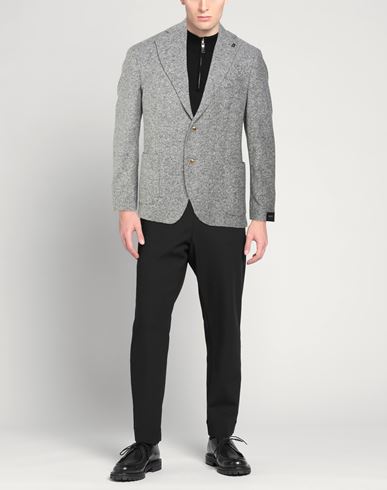 Man Blazer Light grey Size 42 Cotton, Acrylic, Polyester, Virgin Wool