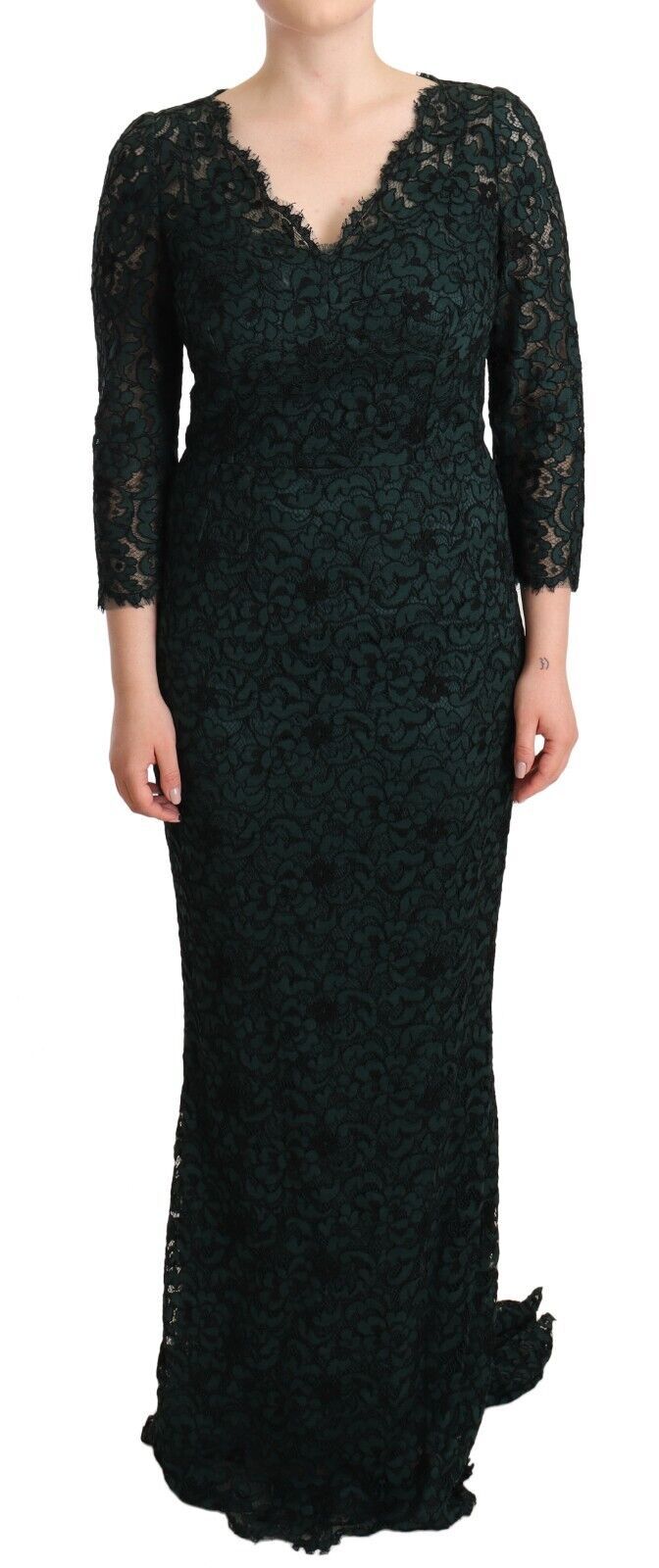 Floral Lace Dress — Green