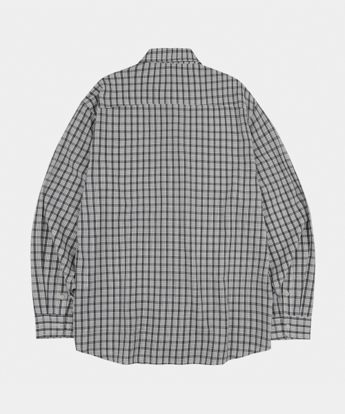 Clove Wrinkle Check Shirt Ivory