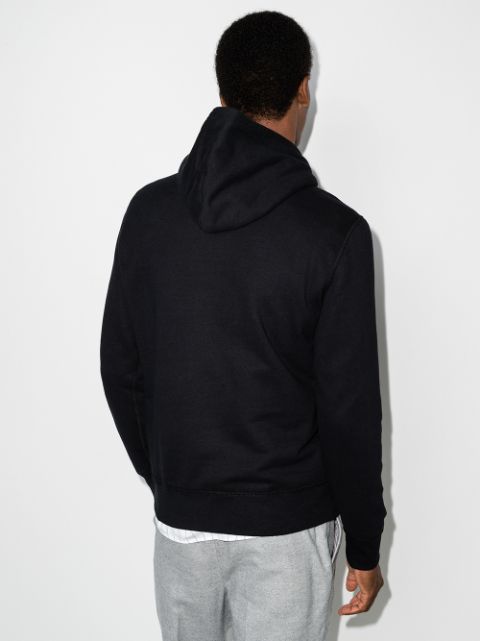 Embroidered logo hooded sweatshirt