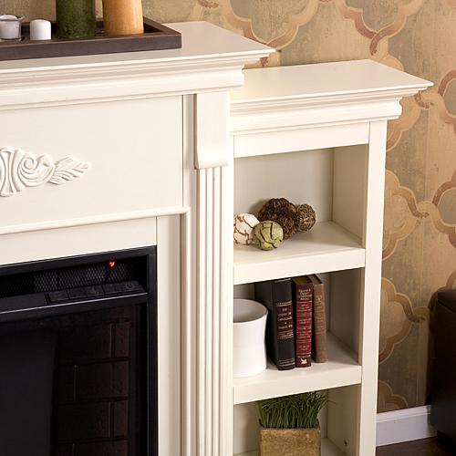 Tennyson Electric Fireplace with Bookcases