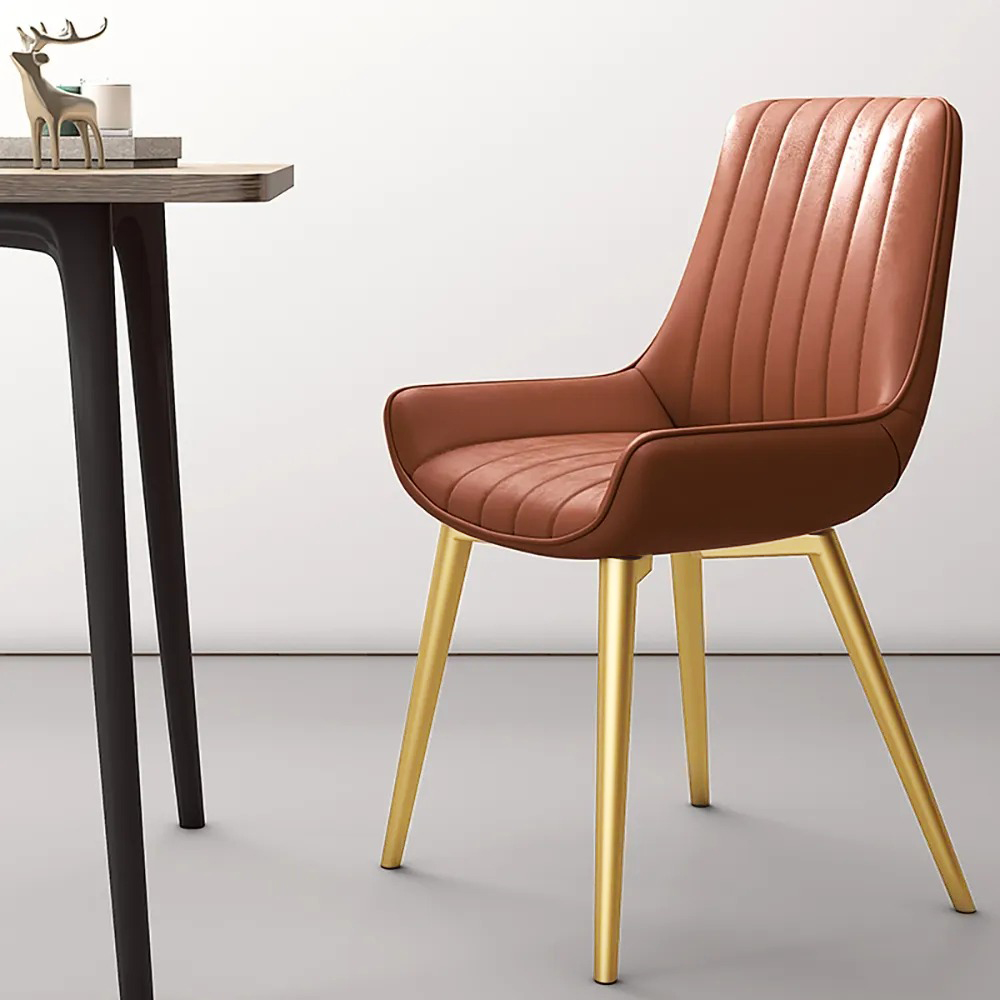 Set PU Leather Dining Chairs Upholstered High Black Kitchen Chair