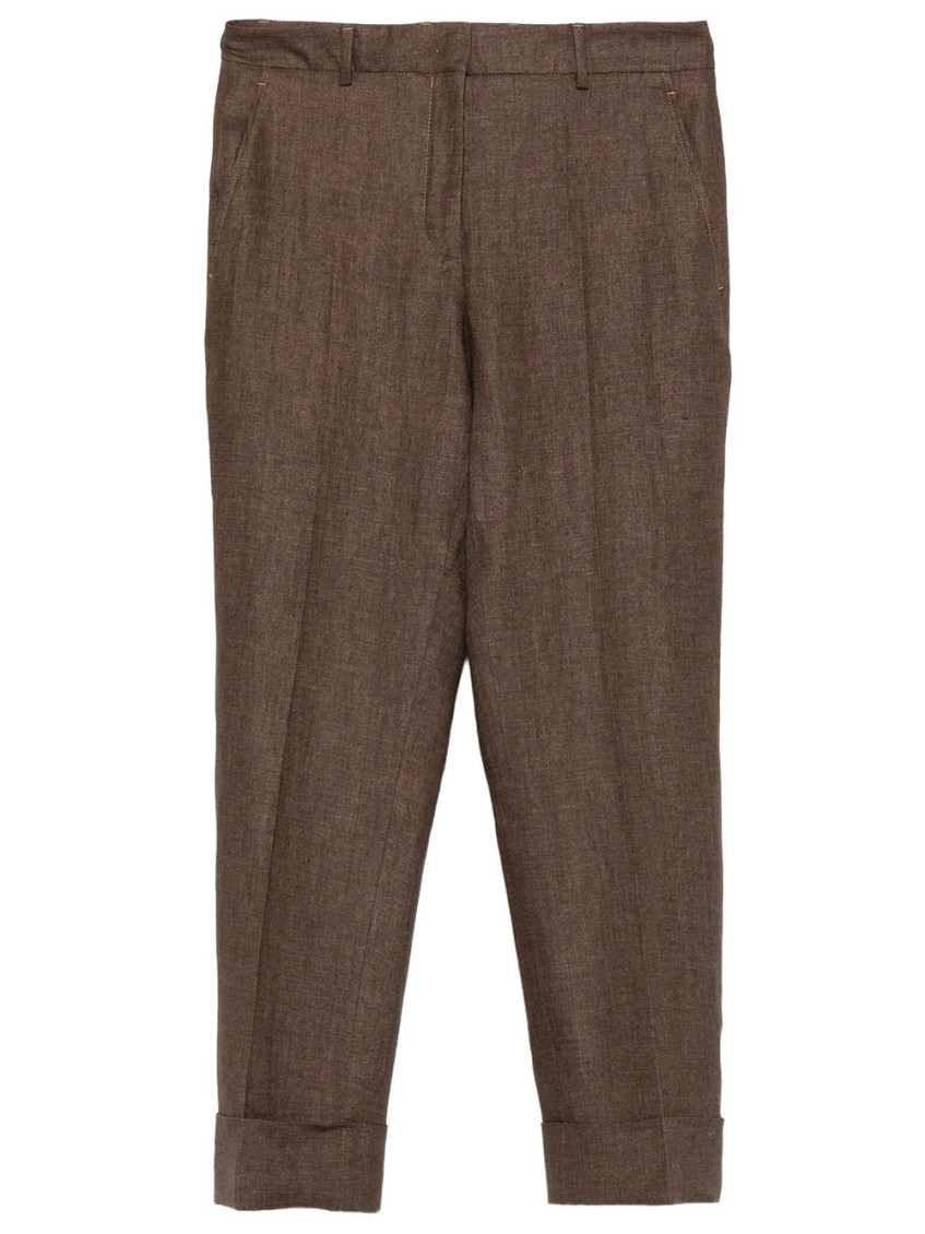 Brown Regular Tapered Pant