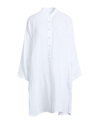 Woman Mini dress White Size S Linen