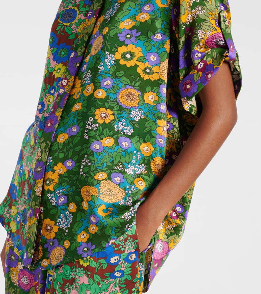 Alémais Printed silk satin shirt