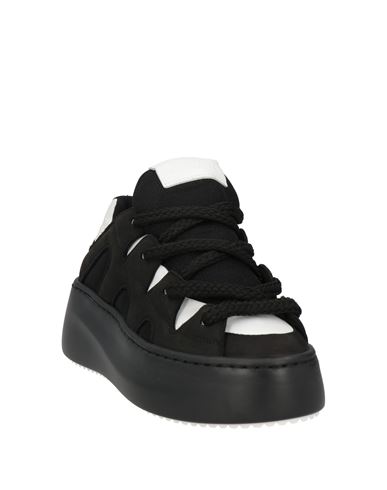 Vic Matiē Woman Sneakers Black Size 6 Leather, Textile fibers