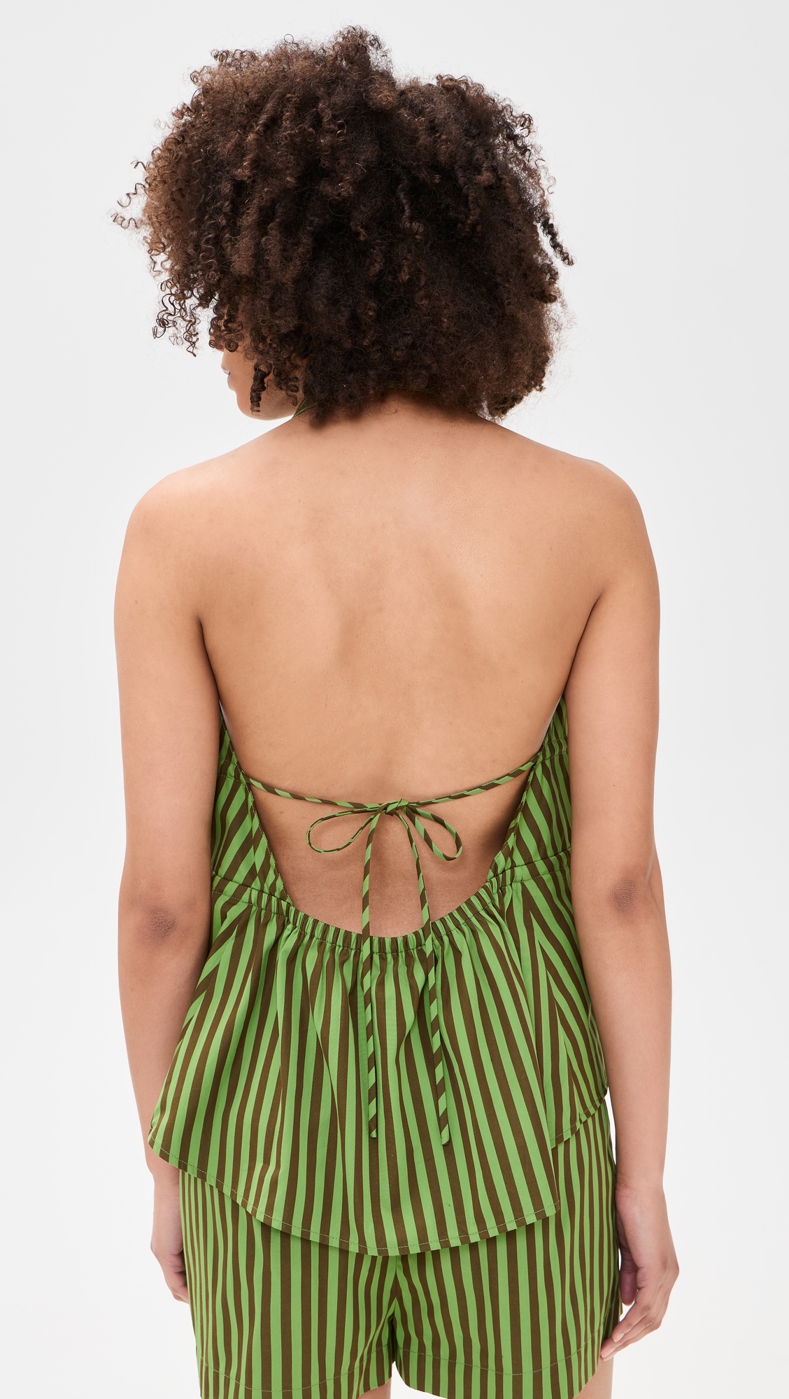 Amira Stripe Top Green Stripe