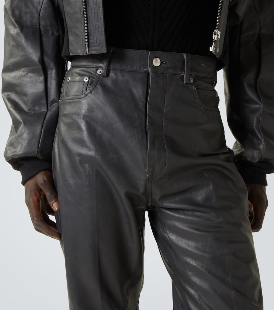 Bolan leather flared pants