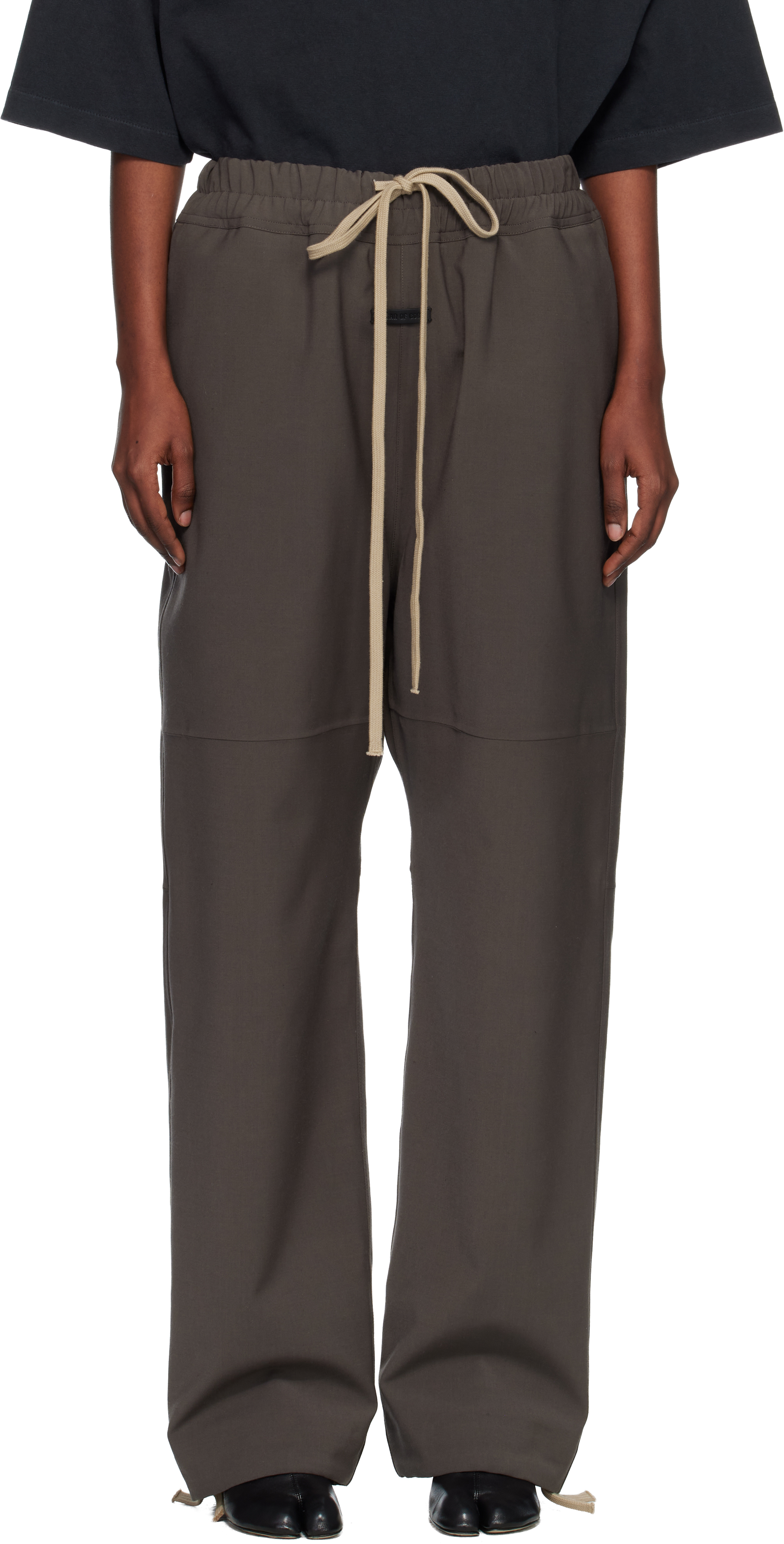 Gray Split Knee Trousers