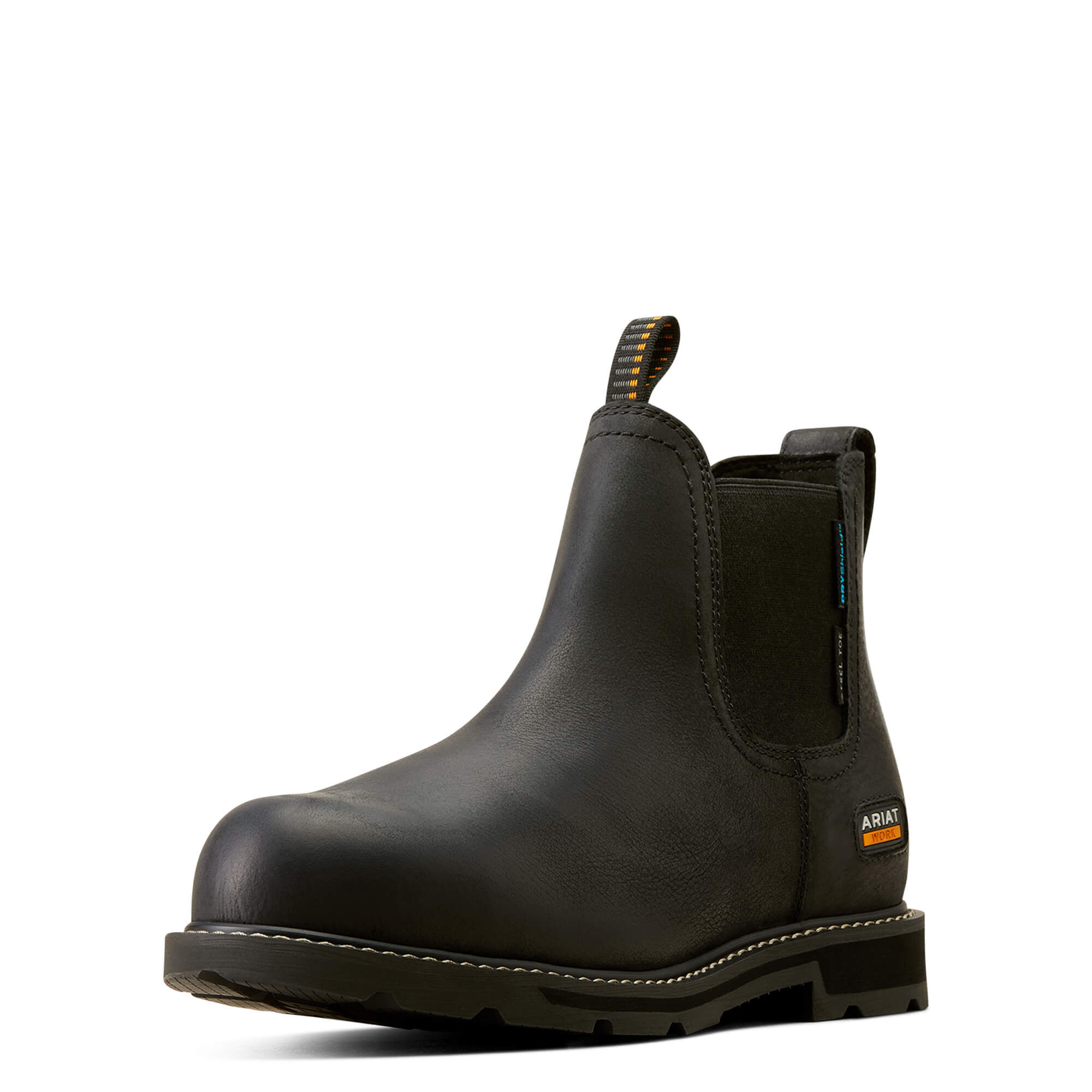 Men's Groundbreaker Chelsea Waterproof Steel Toe Work Boots in Black, D Medium Width