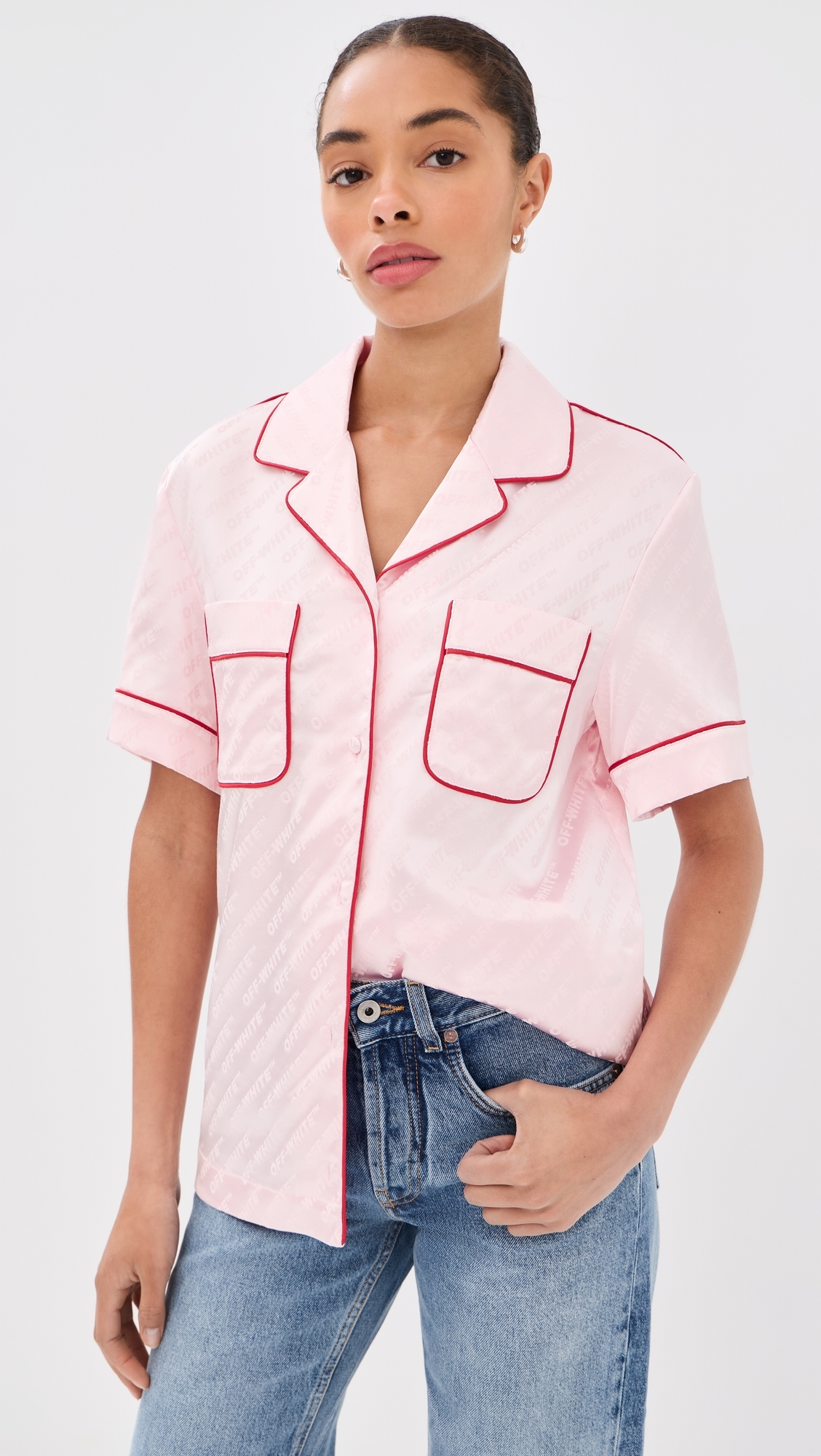 Satin Pajama Shirt Soft Pink