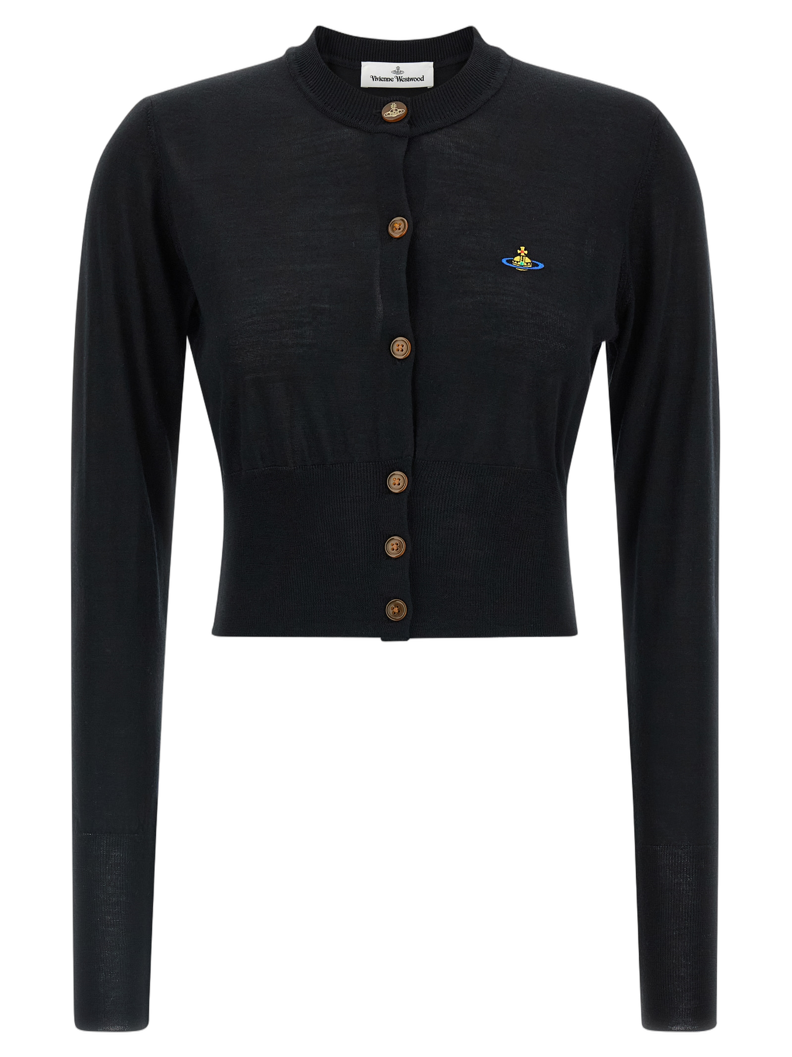Bea Cropped Cardigan — Black