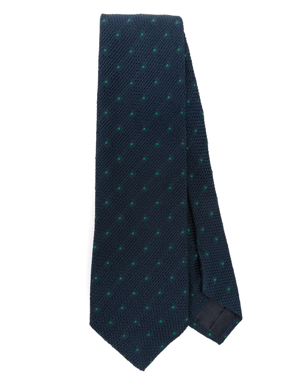 Patterned-jacquard tie - Blue