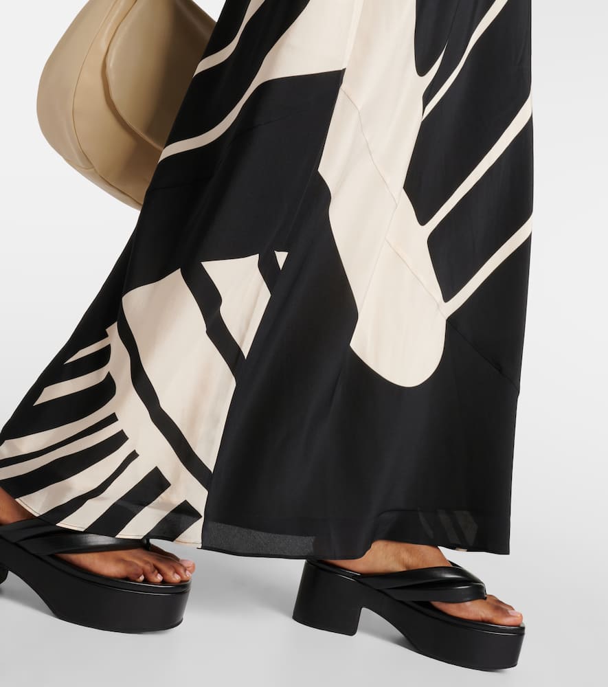 Arte printed silk satin slip dress