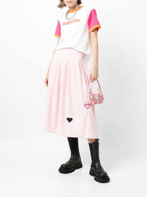 Heart pleated skirt