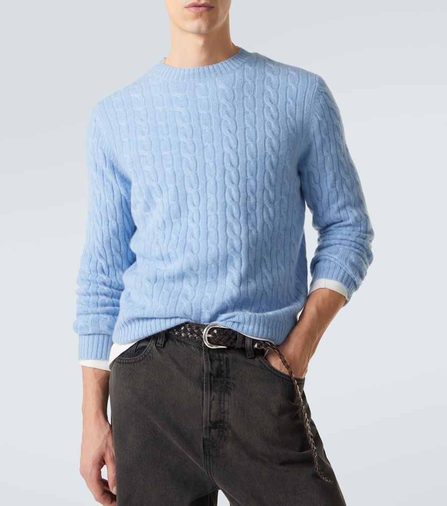 Cable-knit cashmere sweater