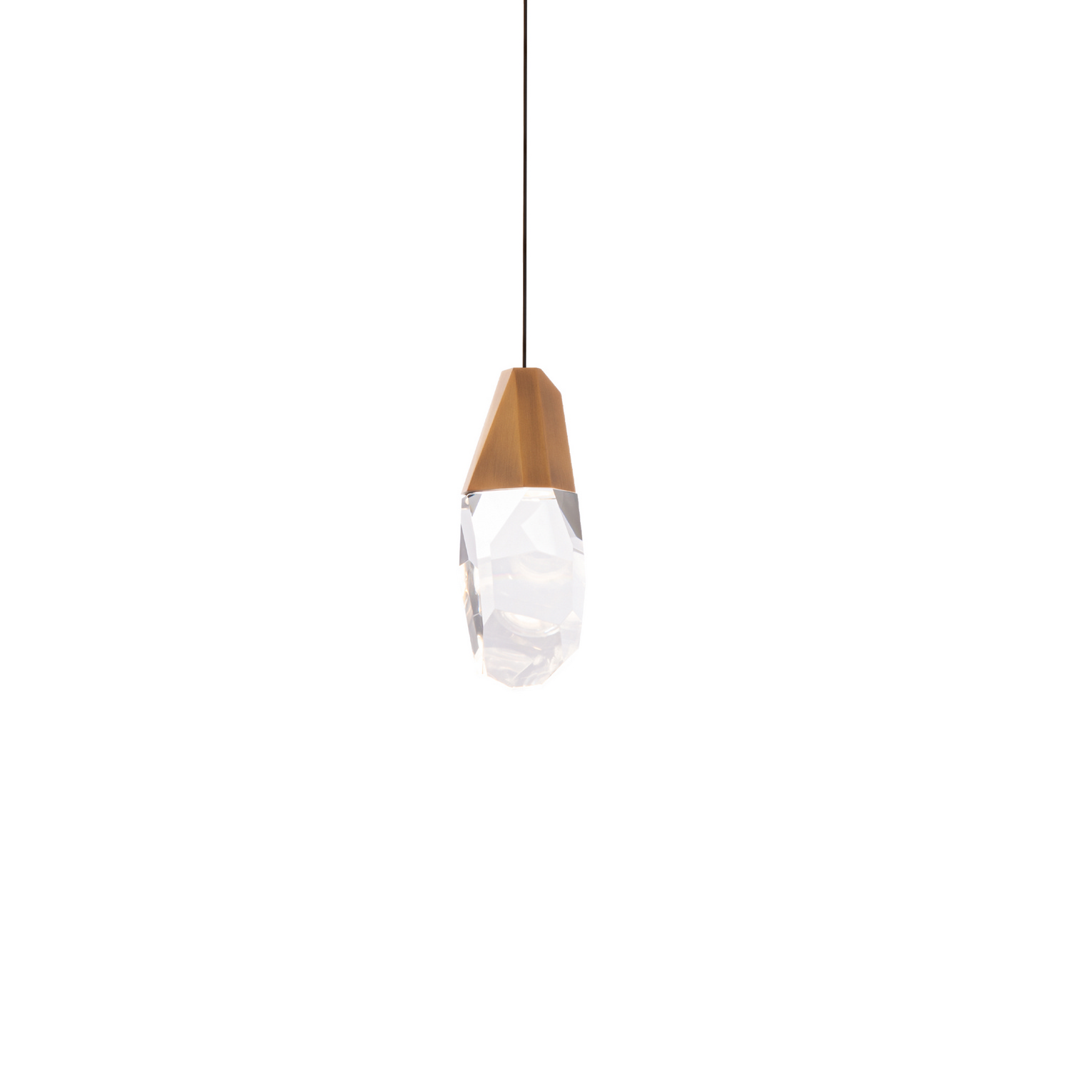 Martini 1-Light LED Mini Pendant in Aged Bra