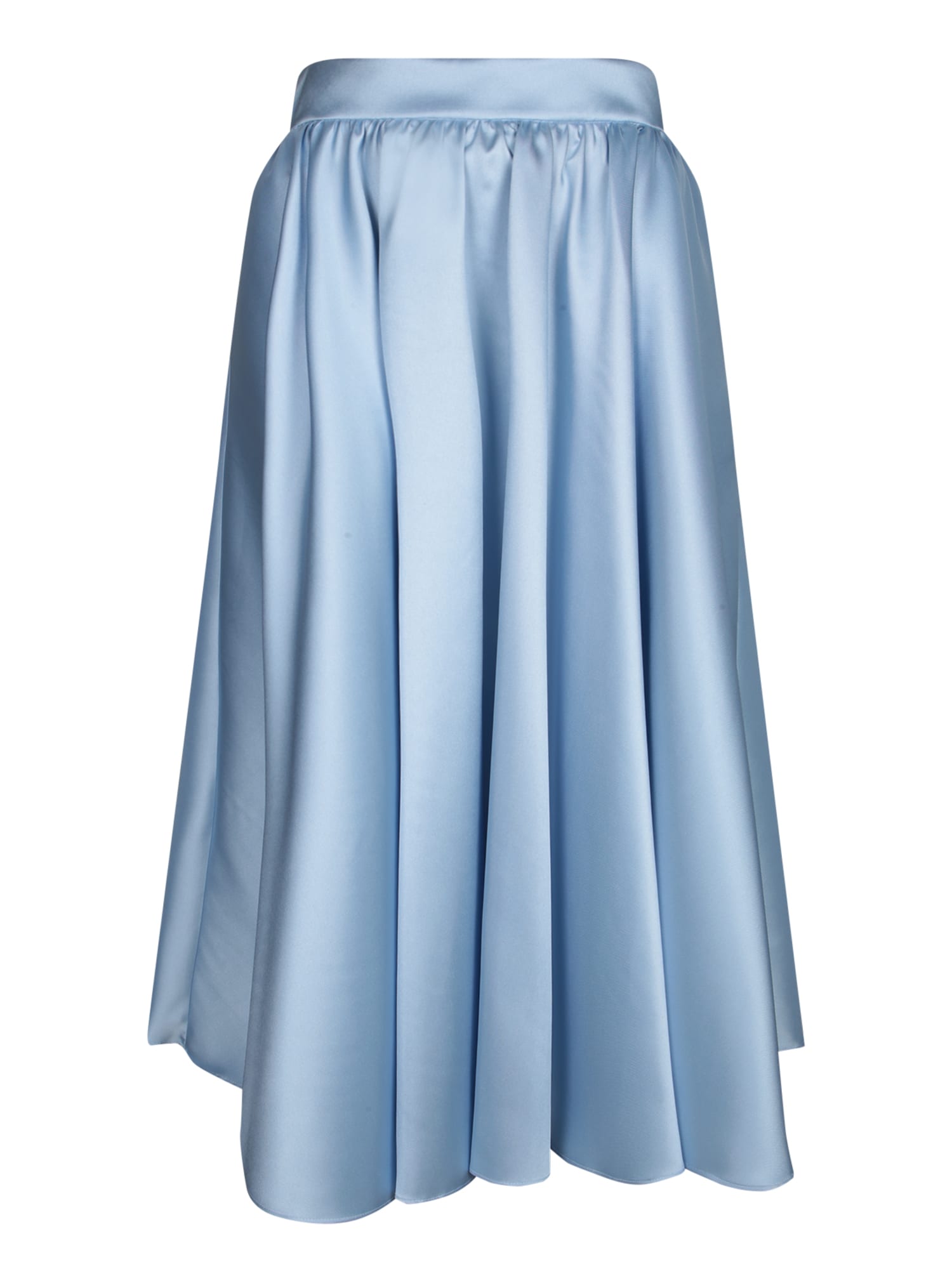 Sky Blue Wide Midi Skirt