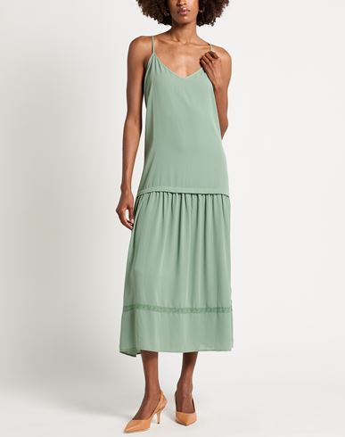 Elena Mirò Woman Maxi dress Sage green Size 10 Polyester
